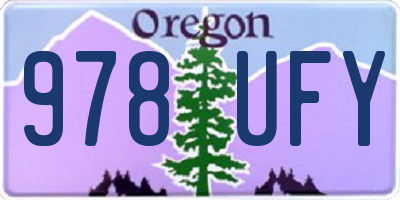 OR license plate 978UFY