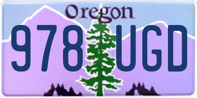 OR license plate 978UGD