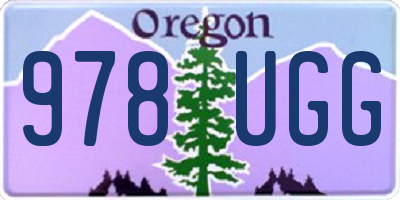 OR license plate 978UGG