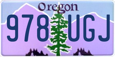 OR license plate 978UGJ