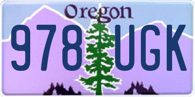 OR license plate 978UGK