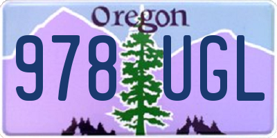 OR license plate 978UGL