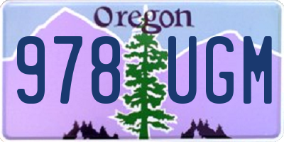 OR license plate 978UGM