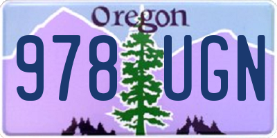 OR license plate 978UGN