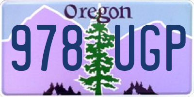 OR license plate 978UGP