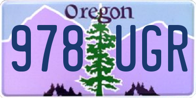 OR license plate 978UGR