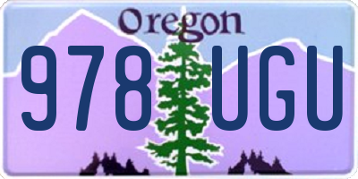 OR license plate 978UGU