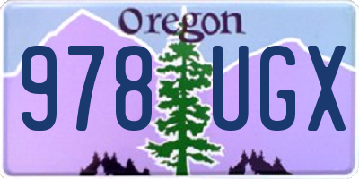 OR license plate 978UGX