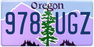 OR license plate 978UGZ