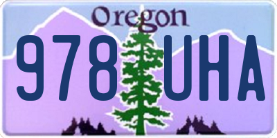 OR license plate 978UHA