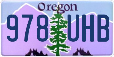OR license plate 978UHB