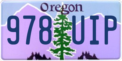 OR license plate 978UIP