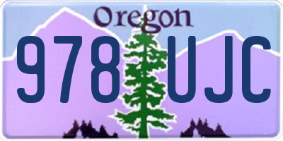OR license plate 978UJC