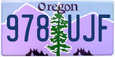 OR license plate 978UJF