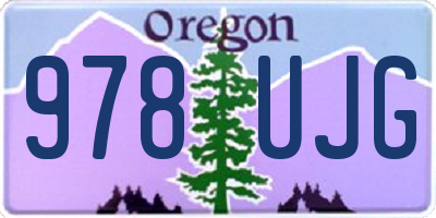 OR license plate 978UJG