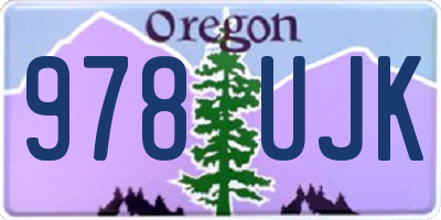 OR license plate 978UJK