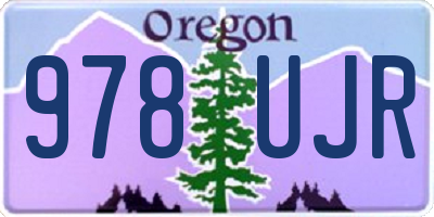 OR license plate 978UJR