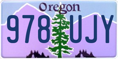 OR license plate 978UJY