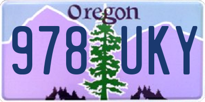 OR license plate 978UKY
