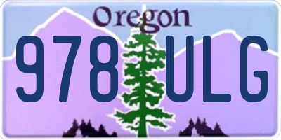 OR license plate 978ULG