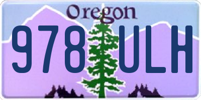 OR license plate 978ULH
