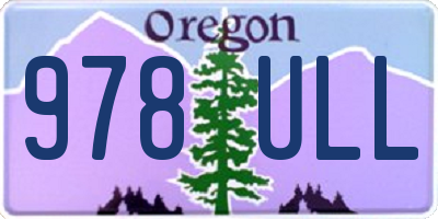OR license plate 978ULL