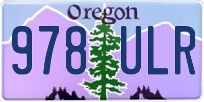 OR license plate 978ULR