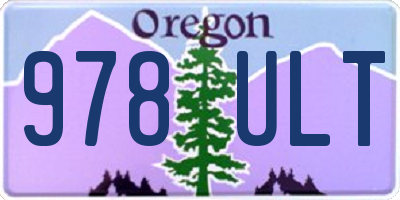 OR license plate 978ULT