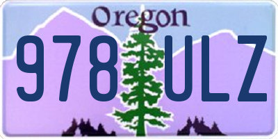 OR license plate 978ULZ