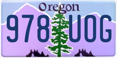 OR license plate 978UOG