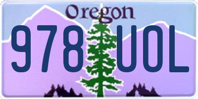 OR license plate 978UOL