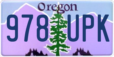 OR license plate 978UPK