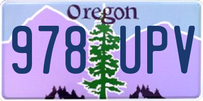 OR license plate 978UPV