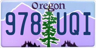 OR license plate 978UQI