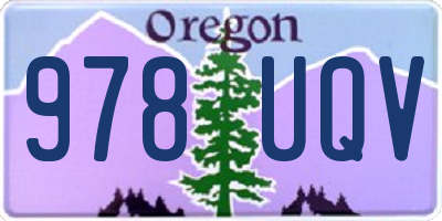 OR license plate 978UQV