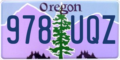 OR license plate 978UQZ