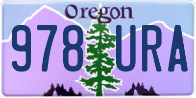 OR license plate 978URA