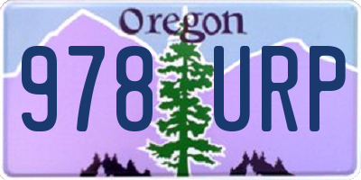 OR license plate 978URP
