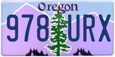 OR license plate 978URX
