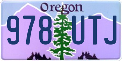 OR license plate 978UTJ