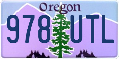 OR license plate 978UTL