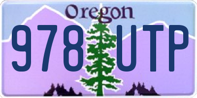 OR license plate 978UTP