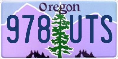 OR license plate 978UTS