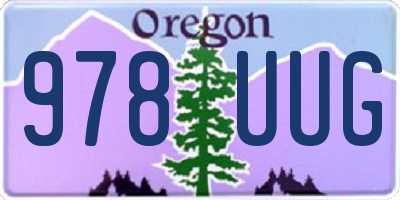 OR license plate 978UUG