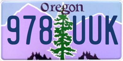 OR license plate 978UUK
