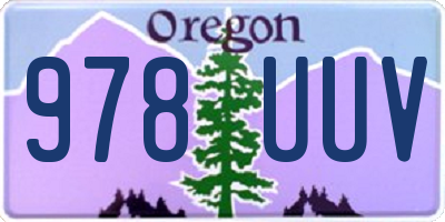 OR license plate 978UUV