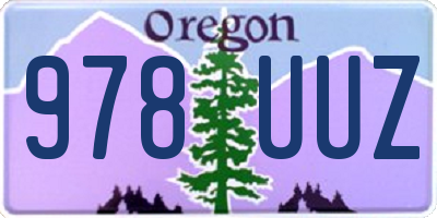 OR license plate 978UUZ