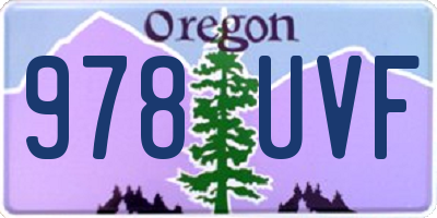 OR license plate 978UVF