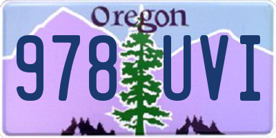 OR license plate 978UVI