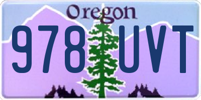OR license plate 978UVT